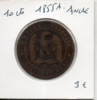 Napoleon III. 10 Centimes. 1855 A Ancre - 10 Centimes