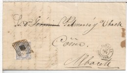 ALMANSA ALBACETE CC 1871 MAT ROMBO DE PUNTOS - Storia Postale