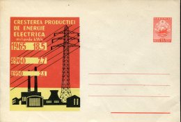 15182 Romania,  Stationery Cover  1965  Electrical Power - Electricity