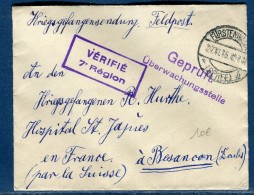 ALLEMAGNE - Enveloppe En Franchise De Furstenwalde Pour Prisonnier De Guerre En France En 1915   Réf  N 2 - Lettres & Documents