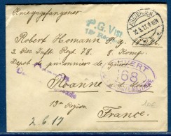 ALLEMAGNE - Enveloppe En Franchise De Kreiensen Pour Prisonnier De Guerre En France En 1917   Réf  N 10 - Briefe U. Dokumente