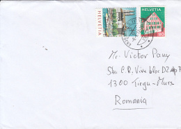 51589- TOWN VIEW, HOUSE, STAMPS ON COVER, 2012, SWITZERLAND - Cartas & Documentos