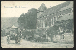 +++ CPA - REMOUCHAMPS - Place Du Marché - Bel Attelage - Pub "Palais De La Bonneterie" à Marchienne Au Pont  // - Aywaille