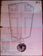 PLAN DU CIMETIERE DE LA CROIX-ROUSSE-A.CHENAVARD CONCESSION SABIN REBEYRE 1839 - Public Works