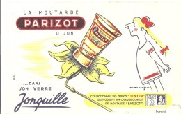 Buvard PARIZOT La Moutarde PARIZOT Dijon Dans Son Verre Jonquille - Mosterd