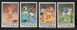 1986 Tonga Sporting Events Football World Cup  Complete Set  Of 4 MNH - Tonga (1970-...)