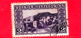 Austria - Occupazione Della BOSNIA - HERZEGOVINA - Usato - 1910 - Paesaggi - Mostar - 2 - Oostenrijkse Levant