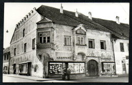 7699 - Alte Foto Ansichtskarte - Eggenburg - Bemaltes Haus - Gel 1962 - Eggenburg