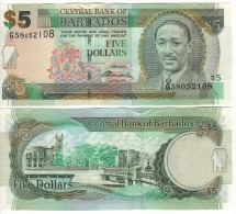 BARBADOS   5  Dollars    P67c   Signature  Warrell      2.5.2012   UNC - Barbados (Barbuda)