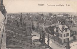 G , Cp , 78 , POISSY , Panorama Pris De L'Église - Poissy