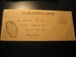 PLYMOUTH 1971 To Buenos Aires Argentina On Her Majesty's Service Cover Montserrat British Colonies - Montserrat