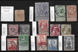 BELGIEN → Kleines Lot Mit 14 Marken Von 1868 Bis 1919 - Sammlungen