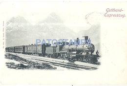 60815 SWITZERLAND GOTTHARD - EXPRESS ZUG. VIEW RAILROAD TRAIN POSTAL POSTCARD - Zugo