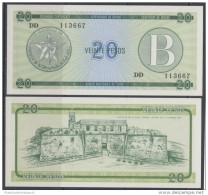 1985-BK-11 CUBA EXCHANGE CURRENCY 1985 20$ . B. UNC - Cuba