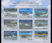 Kirgizië / Kyrgizistan - Postfris / MNH - Sheet Vliegveld Pishpek 2008 - Kyrgyzstan