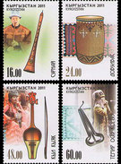 Kirgizië / Kyrgizistan - Postfris / MNH - Complete Set Muziekinstrumenten 2011 - Kyrgyzstan