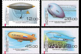 Kirgizië / Kyrgizistan - Postfris / MNH - Complete Set Zeppelins 2011 - Kyrgyzstan