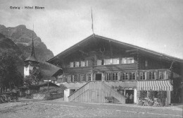 GSTEIG → Hôtel Bären Neben Der Kirche Mit Ausgespannten Kutschen Und Kinder, Ca.1915 - Gsteig Bei Gstaad