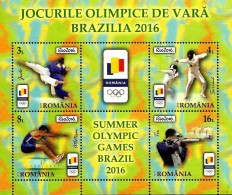 Romania - 2016 - XXXI Summer Olympic Games In Rio - Mint Souvenir Sheet - Ongebruikt