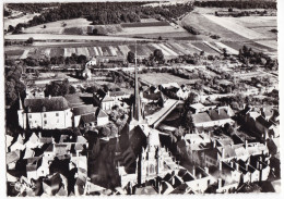 LES RICEYS-BAS. - Vue Aérienne Sur L´Eglise Et Le Château. CPM Dentelée RARE - Les Riceys