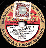 78 T -  20 Cm - état B - L. LYNEL - CONCHITA - A MEDIA LUZ - 78 T - Disques Pour Gramophone
