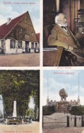 Heide Germany, Klaus Groth Poet, Groth Haus, Various Monuments, C1910s Vintage Postcard - Heide