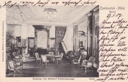 Berlin Germany, Continental Hotel, Friedrichstrass Bahnhof Entrance Interior View, C1900s Vintage Postcard - Friedrichshain