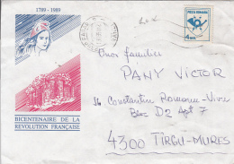 51693- FRENCH REVOLUTION ANNIVERSARY, HISTORY, SPECIAL COVER, 1991, ROMANIA - Révolution Française