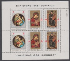 Dominique BF N° 0  XX  Noël 1968, Le Bloc, Sans  Charnière, TB - Dominique (...-1978)