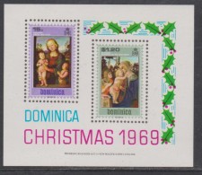 Dominique BF N° 1  XX  Noël , Le Bloc, Sans  Charnière, TB - Dominica (...-1978)