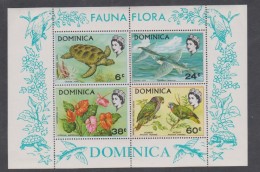 Dominique BF N° 3  X  Faune Et Flore , Le Bloc,  Trace De  Charnière Sinon TB - Dominica (...-1978)
