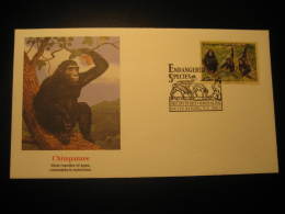 CHIMPANZEE Endangered Species United Nations NY USA FDC Cancel Cover 1994 - Chimpansees