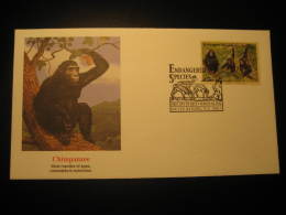 CHIMPANZEE Endangered Species United Nations NY USA FDC Cancel Cover 1994 - Schimpansen