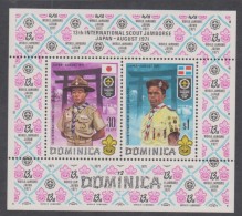 Dominique BF N° 10 X 13ème Jamboree, Le Bloc,  Trace De  Charnière Sinon TB - Dominica (...-1978)