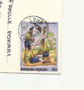 Carte Postale Du Togo : Marché De Palimé , Timbre Togo 1982 75 ème Anniversaire Des Boy-scouts- Tampon Togo-lome - Togo