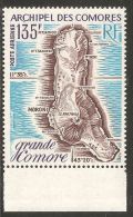 Comoro Islands 1973 Mi# 155 ** MNH - Map Of Grand Comoro Island - Iles