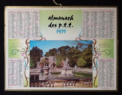 Almanach Des P.T.T (1971) Le Jardin De La Fontaine Nîmes (Gard) Calendriers Oller - Big : 1961-70