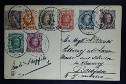 Belgium Card  Brussels To Bridgetown USA 1927, OPB 190 - 196 + 136 - Lettres & Documents