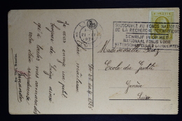 Belgium  Card Liege To Geneva  1928, OPB  205c - Cartas & Documentos