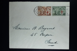 Belgium Cover Gent Local Used   , OPB 395 + 396 - Briefe U. Dokumente