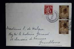 Belgium Cover Brussels    1939  OPB 459 Strip Of 2 - Lettres & Documents