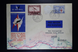 Belgium Airmail Cover Brussels To London To Darwin  Special Cover Opening London Brisbane 1934 OPB 399 + PA4 - Other & Unclassified