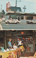 Calgary(?) Renfrew Drive In Restaurant, Interior View, Chinesse-Canadian Cuisine, Delivery Car, 1960s Vintage Postcard - Calgary