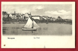 FIV-07  Morges  Le Port Avec Barque à Voile Latine.  Cachet 1906 - Morges