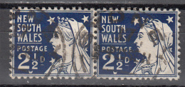 New South Wales    Scott No. 112    Used   Year  1905   Nice And Scarce  Pair - Usati