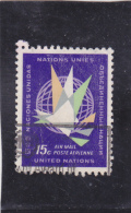 NATIONS  UNIES   1963-69  New York  Poste Aérienne  Y.T. N° 12  Oblitéré - Luchtpost