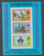 Dominique BF N° 23 XX  25ème Anni. De L'Universté Des Indes Occidentales , Le Bloc, Sans  Charnière, TB - Dominica (...-1978)