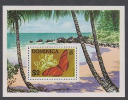 Dominique BF N° 31 XX  Papillons, Le Bloc, Sans Charnière, TB - Dominica (...-1978)
