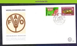 Mel085b SURINAME 1984 FAO WERELDVOEDSELDAG MILK FRUIT FOOD FDC E 085  VANAF1EURO - Against Starve