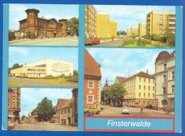 Deutschland; Finsterwalde; Multibildkarte Mit Bahnhof Und Jahn-Strasse - Finsterwalde